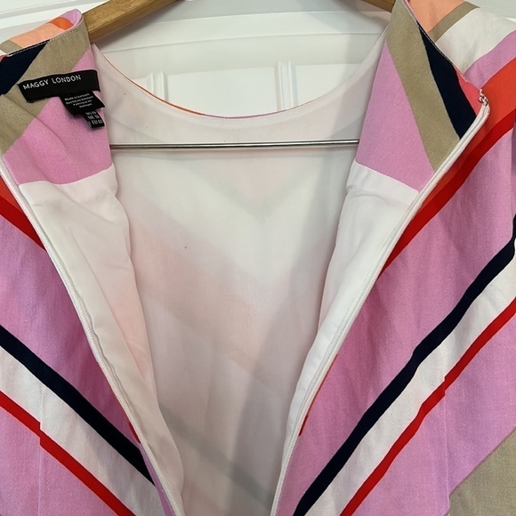 Maggy London colorful Shift Dress Size 14 - Picture 5 of 8